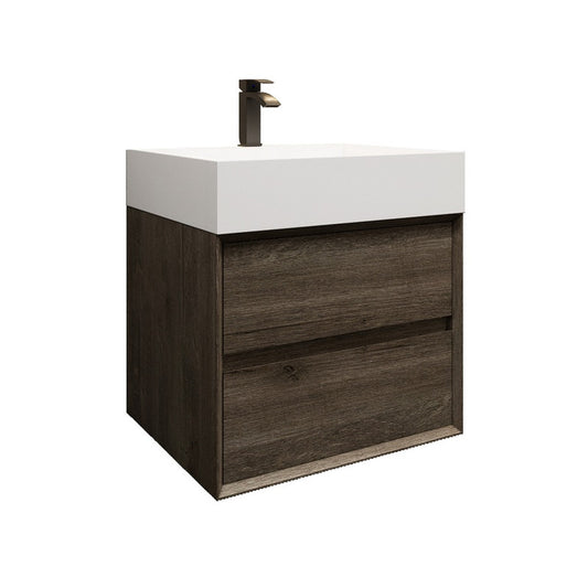 Max 24" Wall Mounted Bathroom Vanity with Acrylic Integrated Sink Top