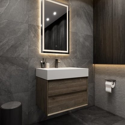 Max 30" Wall Mounted Bathroom Vanity with Acrylic Sink