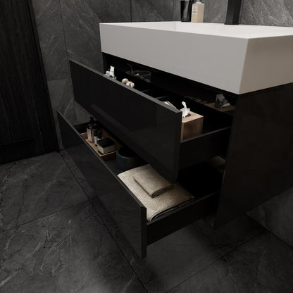 Max 36" Wall Mounted Bathroom Vanity with Acrylic Sink