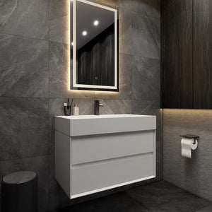 Max 36" Wall Mounted Vanity With Acrylic Sink