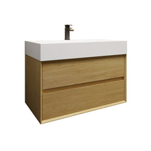 Load image into Gallery viewer, Max 36&quot; Wall Mounted Vanity With Acrylic Sink
