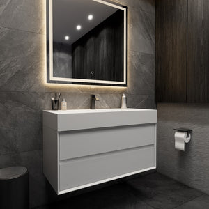 Max 42" Wall Mounted Vanity With Acrylic Sink