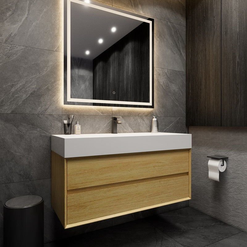 Max 48" Wall Mounted Bathroom Vanity with Acrylic Sink