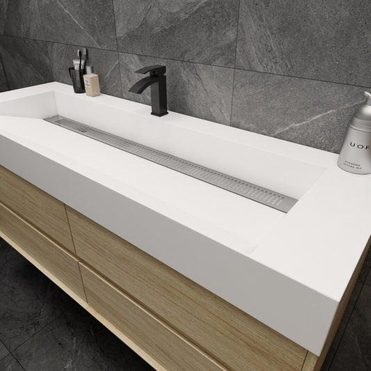 Max 60" Wall Mounted Bathroom Vanity with Acrylic Sink