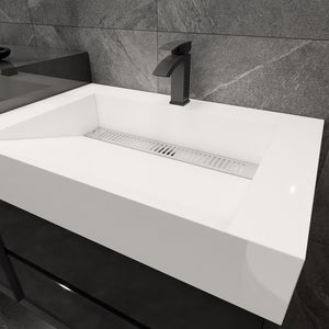 Max 80" Wall Mounted Vanity With Acrylic Sink W/Small Side Cabinet