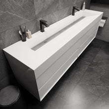 Load image into Gallery viewer, Max 84&quot; Wall Mounted Vanity With Acrylic Sink/Double Faucet Holes

