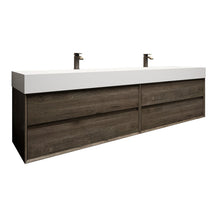 Load image into Gallery viewer, Max 84&quot; Wall Mounted Vanity With Acrylic Sink/Double Faucet Holes
