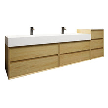 Load image into Gallery viewer, Max 92&quot; Wall Mounted Vanity With Acrylic Sink W/Small Side Cabinet
