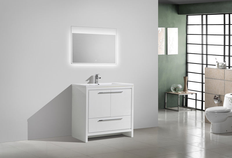 Dolce 36" Freestanding Vanity With Single Reinforced Acrylic Sink