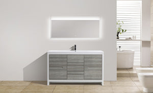 Dolce 60" Freestanding Vanity With Reinforced Acrylic Sink