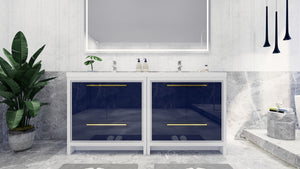 Dolce 72" Freestanding Vanity With Reinforced Acrylic White Top