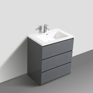 Angeles 30" Freestanding Vanity With Single Reinforced Acrylic Sink