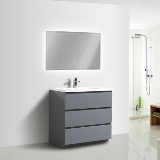 Angeles 36" Freestanding Vanity With Reinforced Acrylic Sink