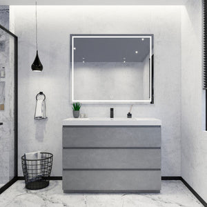Angeles 42" Freestanding Vanity With Reinforced Acrylic Sink