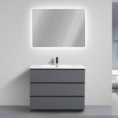 Angeles 48" Freestanding Bathroom Vanity with Acrylic Integrated Sink Top