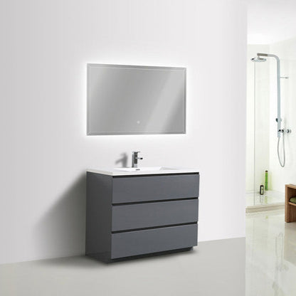 Angeles 48" Freestanding Bathroom Vanity with Acrylic Integrated Sink Top