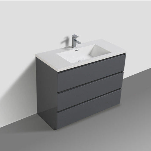 Angeles 48" Freestanding Bathroom Vanity with Acrylic Integrated Sink Top