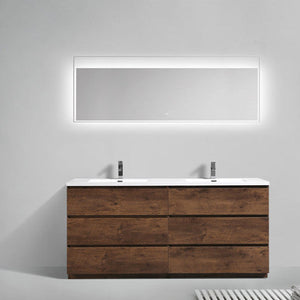 Angeles 84" Freestanding Vanity With Double Reinforced Acrylic Sinks