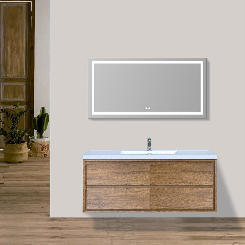 Sage 60" Wall Mounted Bathroom Vanity