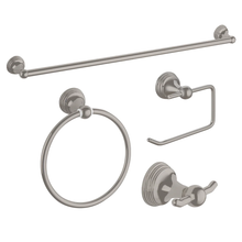 Load image into Gallery viewer, Apollo 4-Piece Bathroom Hardware Accessory Set With 24&quot; Towel Bar
