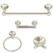 Load image into Gallery viewer, 4-Piece Bathroom Hardware Accessory Set With 24&quot; Towel Bar
