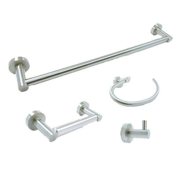 Pamex Solano 4Piece Bathroom Hardware Accessory Set With 24" Towel Ba