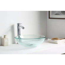 Load image into Gallery viewer, Liene Round Clear Glass Vessel Sink
