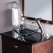 Load image into Gallery viewer, Laurentina Square Clear Glass Vessel Sink
