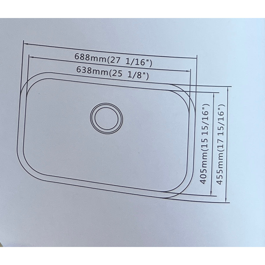 Wilcox 27" Stainless Steel Undermount Kitchen Sink