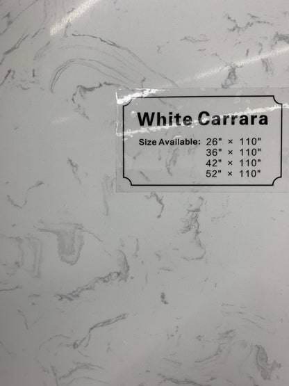 White Carrara Engineered Marble Vanity Top