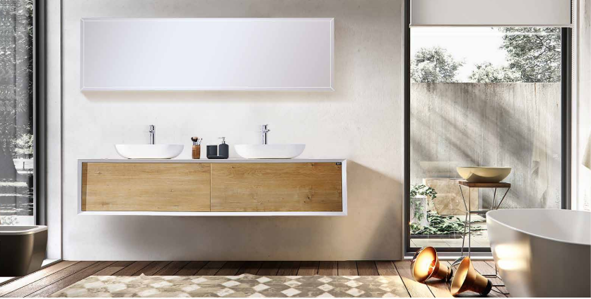 Fyona 72" Wall Mounted Bathroom Vanity with Double Sink