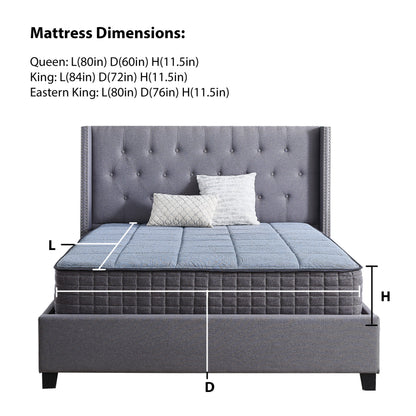 12-Inch Hybrid Cloud Cool Memory Foam Mattress and Pocket Coils