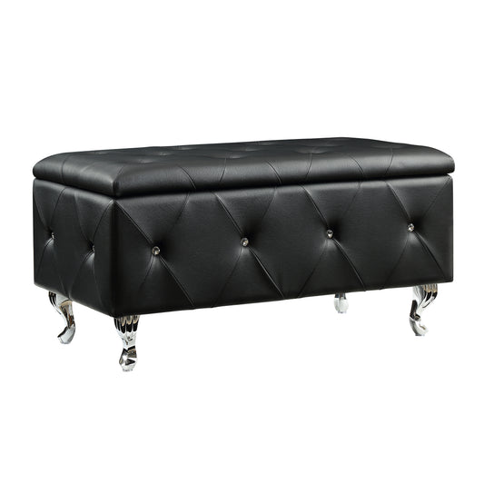 AC-BED16-Bench Storage Bench in Black