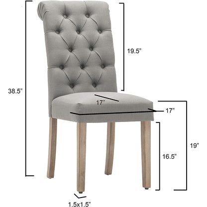 D-006 Tufted Dining Chair Set 2 Per Box