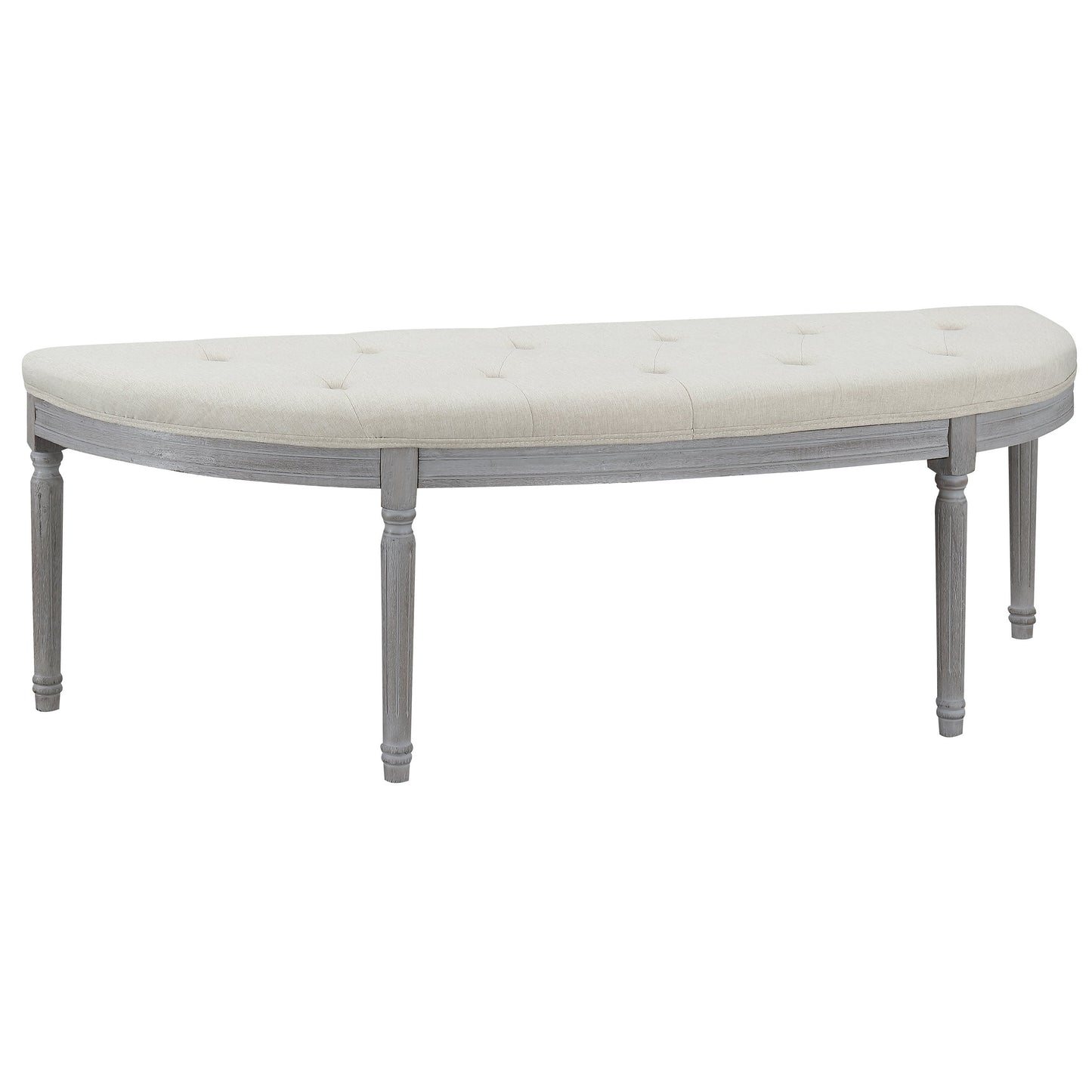 Demi Fabric and Wood Bench