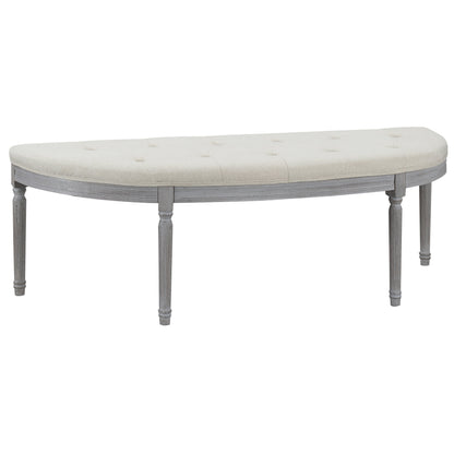 Demi Fabric and Wood Bench
