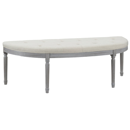 Demi Fabric and Wood Bench