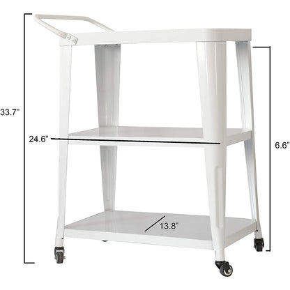 Harold Industrial Metal Serving Cart