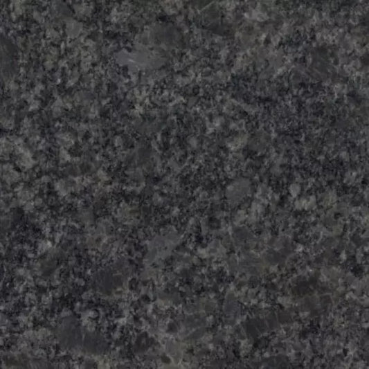 Steel Grey granite slab, black with cloudy granite pattern, polished finish