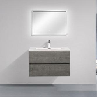 EDI 24" Wall Mounted Bathroom Vanity with Reinforced Acrylic Integrated Sink Top