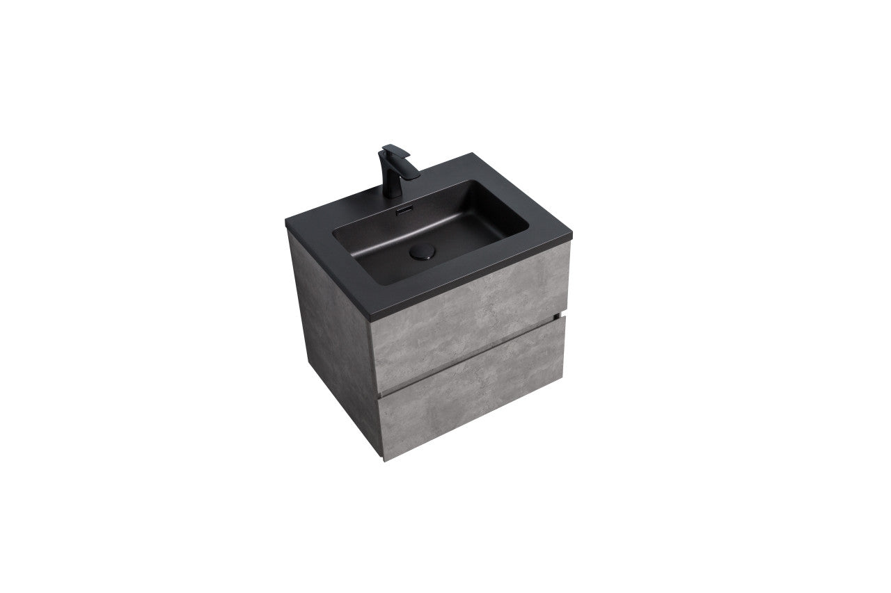 EDI 24" Wall Mounted Bathroom Vanity with Reinforced Acrylic Integrated Sink Top
