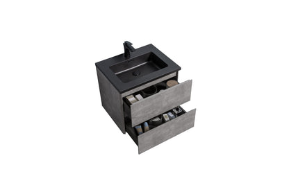 EDI 24" Wall Mounted Bathroom Vanity with Reinforced Acrylic Integrated Sink Top