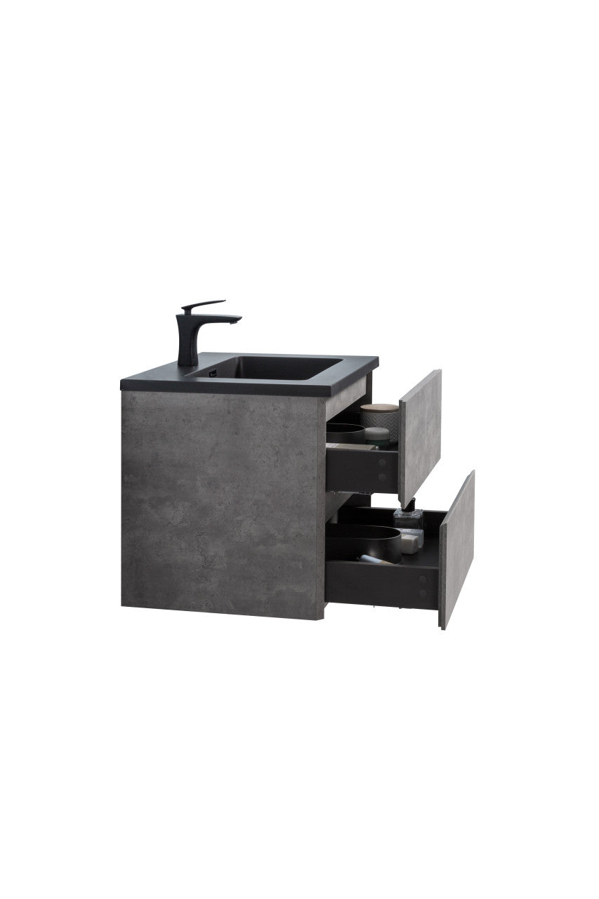 EDI 24" Wall Mounted Bathroom Vanity with Reinforced Acrylic Integrated Sink Top