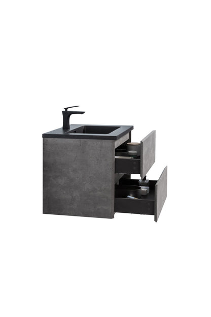 EDI 24" Wall Mounted Bathroom Vanity with Reinforced Acrylic Integrated Sink Top
