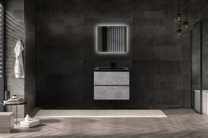 EDI 24" Wall Mounted Bathroom Vanity with Reinforced Acrylic Integrated Sink Top