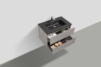 EDI 30" Wall Mounted Bathroom Vanity with Reinforced Acrylic Integrated Sink Top