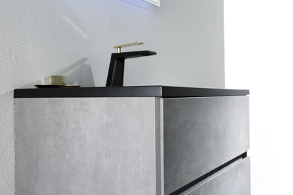 EDI 36" Wall Mounted Bathroom Vanity with Reinforced Acrylic Integrated Sink Top