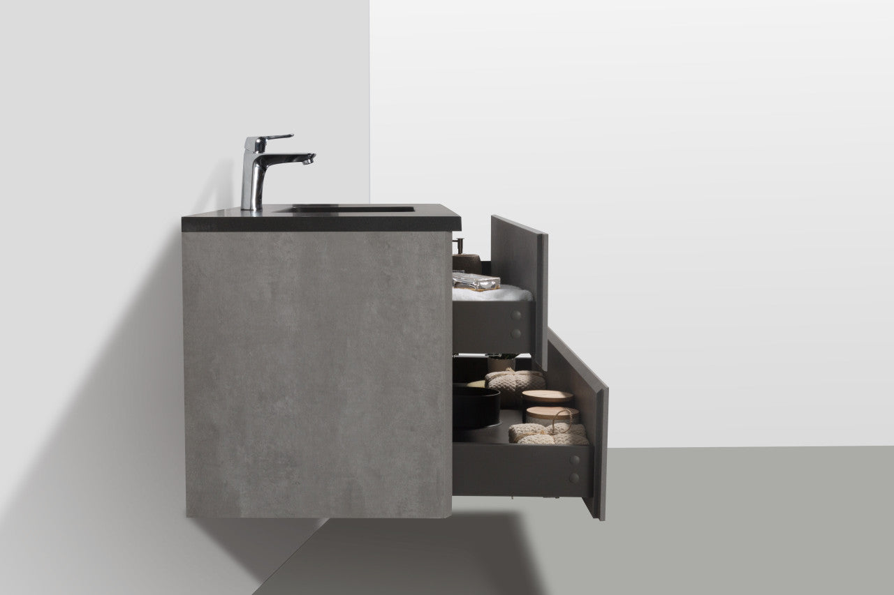 EDI 48" Wall Mounted Bathroom Vanity with Reinforced Acrylic Integrated Sink Top