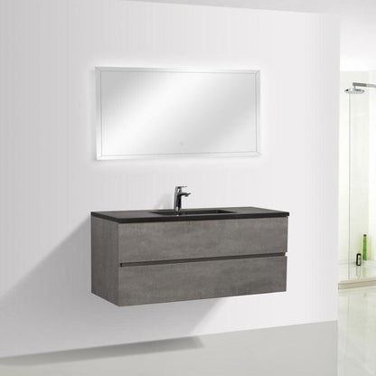 EDI 48" Wall Mounted Bathroom Vanity with Reinforced Acrylic Integrated Sink Top