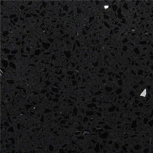 ES-Black Sparkle Quartz Slab